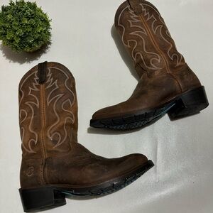Double H Robert‎ Style 3282 Brown Leather Western Cowboy Boots Mens Size 7.5